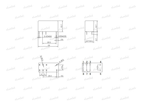 Trc2 D-s-z Rele Bobina 12v 16a 250v 2