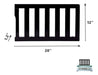 Dream On Me Universal Convertible Crib Toddler Guard Rail, Black 1