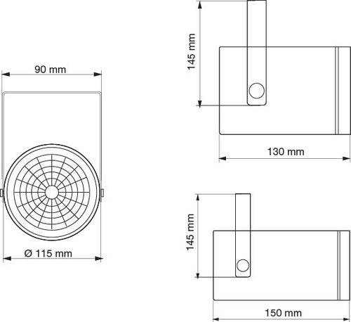 MAC Spot Tacho Cilindrico AR111 115x130mm 1