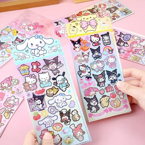 Set De 3 Planchas De Stickers Sanrio Surtidas 2