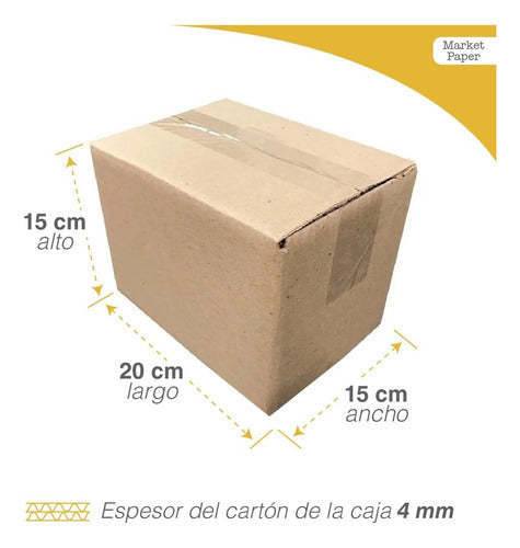 Reinforced Moving Box 20x15x15 Pack of 50 - Made of Corrugated Cardboard 2