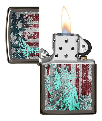 Zippo Statue Of Liberty Design Original Warranty 29021 6