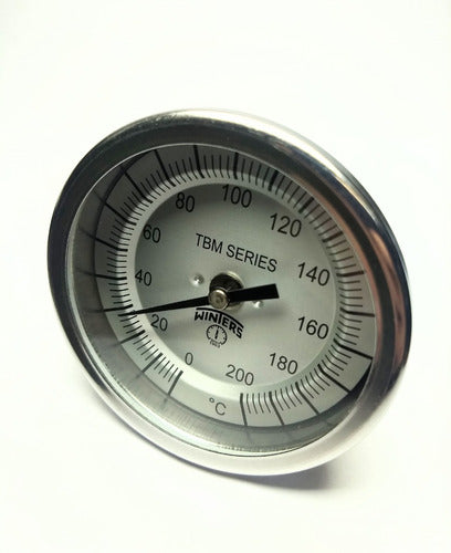 Winter's Bimetallic Thermometer Stainless Steel 75mm 0/200°C TBM30025B33 0