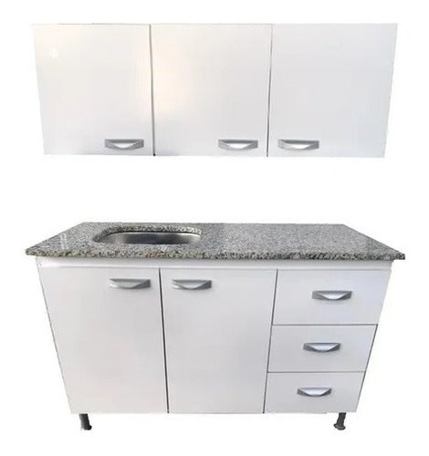 Kapanmuebles Under Cabinet + Upper Cabinet + Granite Sink Set 0