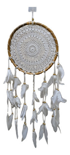 Atrapasueños Plumas Importado Indonesia Diseño Crochet 94 Cm 0