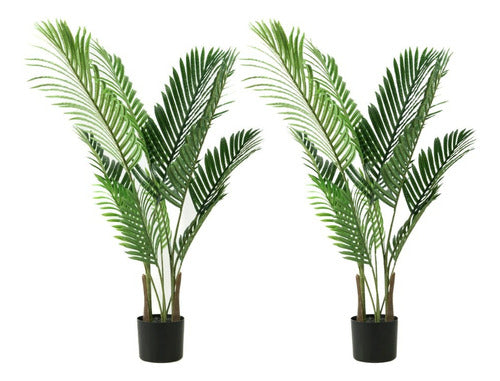 Origen China Pack of 2 Artificial Areca Palm Plants 110cm 0