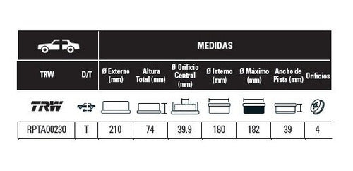 Campana De Freno Vw Gol/parati/amazon/santana Hasta 1999 1