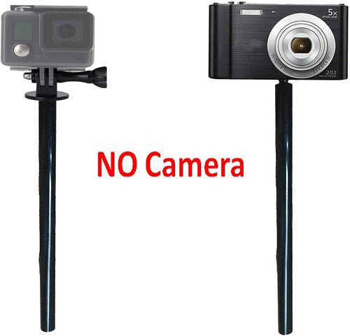 Pmsanzay Mini Extension Pole for Tripod/Monopod | Black/Metal 6