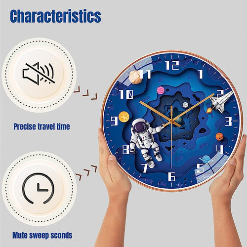 YHan Battery Operated Wall Clocks for Kids 3