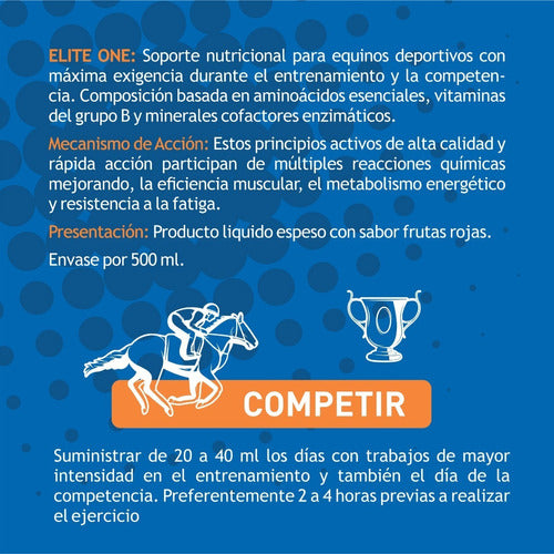 Suplemento Nutricional Equinos Deportivos Elite One 5