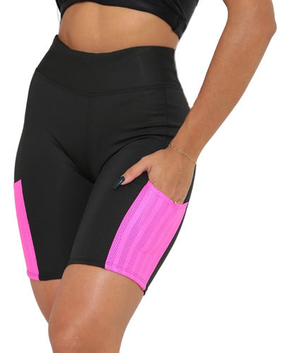 Shorts De Academia Feminino Bermuda Bolso Para Celular Short 0