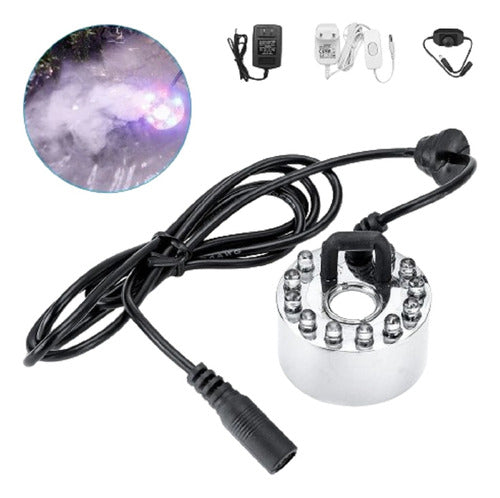 Mist Maker Bomba Humificador Efecto Niebla 12 Led Colores 0