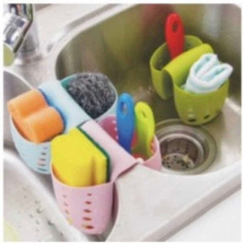 Porta Esponja Doble Silicona Cocina Bacha Baño Lavadero Deco 3