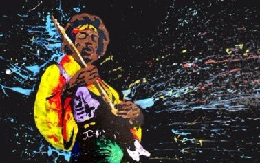 Musica - Guitarra - Jimi Hendrix - Sicodelico Lamina 45x30cm 6