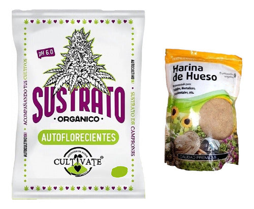 Sustrato Cultivate Auto 25lt Con Harina De Hueso Lj 500gr 0