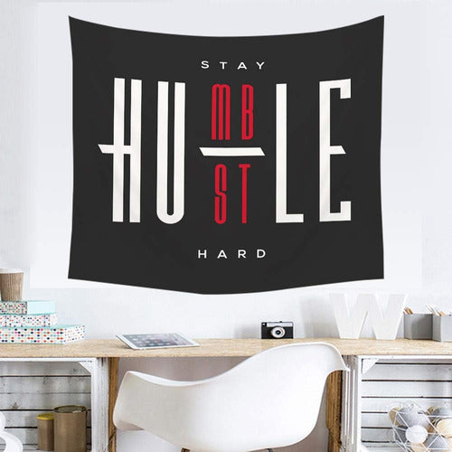 Hgod Designs Quote Tapestry Wall Hanging Stay Humble Hustle 3