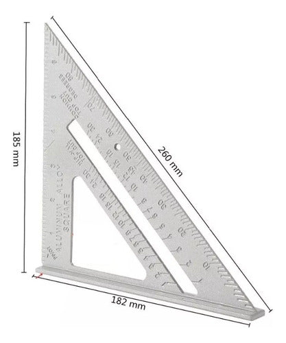 Matêzz Aluminum Framing Square with Hat 7 Inch 1