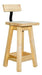 Queri Accesorios 2 Pine Bar Stools 60cm High with Iron Backrest 1