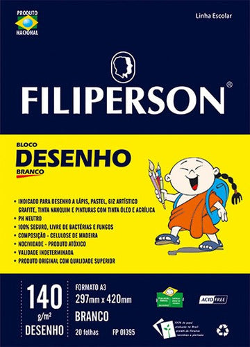 Bloco De Desenho Filiperson A3 140gr 20fl 0