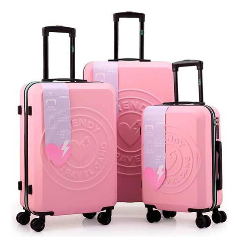 Trendy Rigid Carry-On Suitcase with TSA Lock 4 Wheels 360º 16