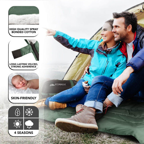 Iforrest Double Sleeping Bag for Adults, Camping Bed 1