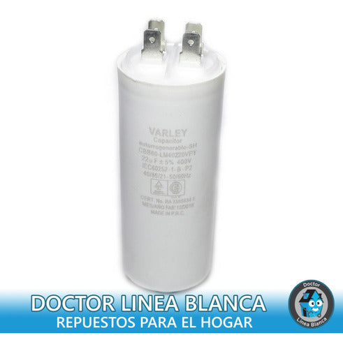 Capacitor Para Refrigeración 22 Mf 400 V 3