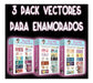 3 Pack Vectores Tazas Para Enamorados ( Varios Formatos ) 1