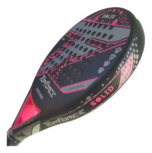 Top Force Paleta Padel Solid Elite Carbon Foam + Grip + Protector 1