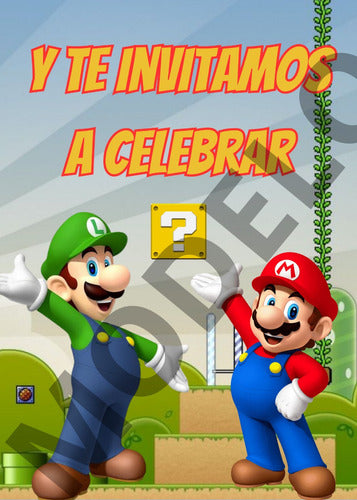 Video Invitación Digital - Cumpleaños Super Mario Bros 3