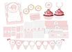 Kit Imprimible Elefantita Rosa Baby Shower Nena Elefante 0