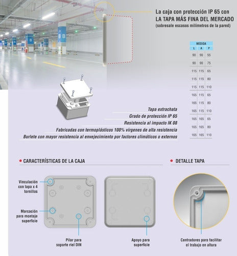 Caja Paso Estanca Pvc Balun Camara Cctv Ip65 90x90x75mm 6