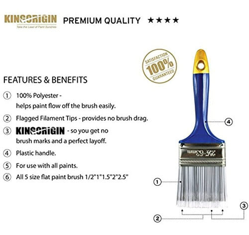 Kingorigin Premium 10-Piece Paint Brush Set 1