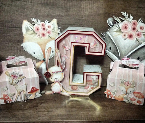 Fusioncreativaeventos2023 3D Personalized Letters, Deco, Birthday Forest 7