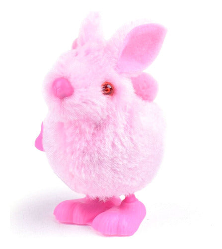 (02 #mold) Windup Toy Cartoon Dancing Chick/bunny Mini Clock 0