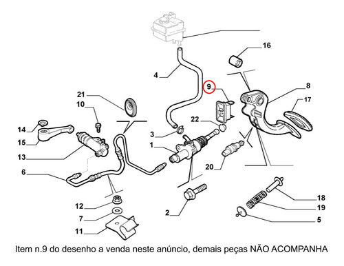 Bucha Ponta Plastico Comando Embreagem Fiat Doblo 2005 2