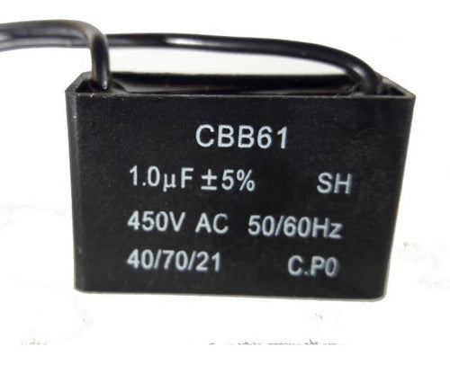 Capacitor Aire Acondicionado Ventilador 1uf 450vac 0