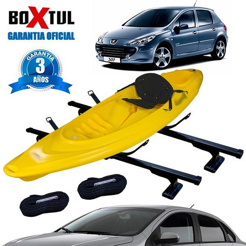 Cuna Porta Kayak + Barras Portaequipaje Peugeot 307 Kbk 1