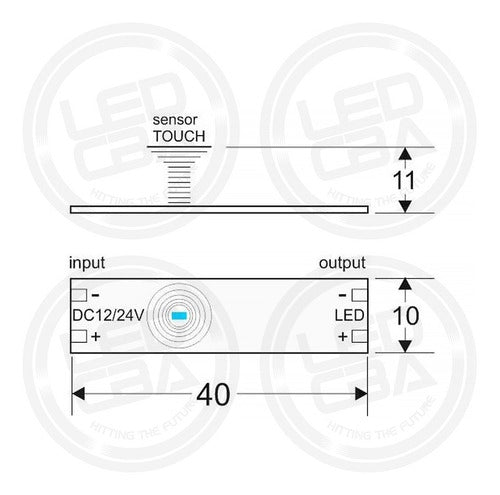 LED CBA Sensor Dimmer Touch Tactile 8A 12V 24V On Off Suitable for LED Profiles 6