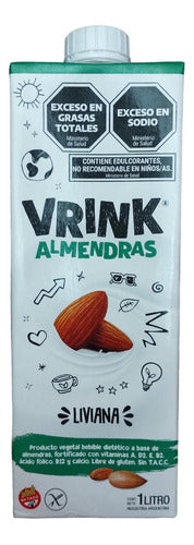 Leche De Almendras Vrink Sin Azúcar Sin Tacc 1 Lt (pack X 4) 1