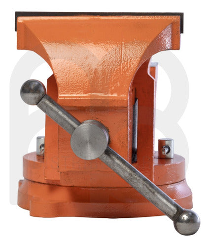 Lüsqtoff Orange Bench Vise with Swivel Base 125mm #5 3