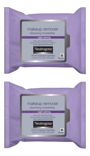 Combo X2 Neutrogena Night Calming Toallas 25 Unidades 0