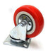 Titanio Pack of 4 Red Wheels 3" with Metal Base vj-sr3r 1