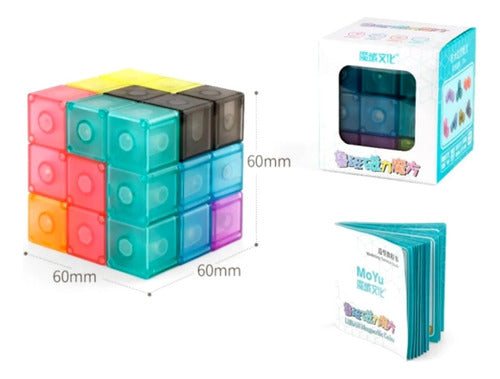 Moyu Cubo Mágico 3x3 Luban Magnético Bloques Tetris 3D 1