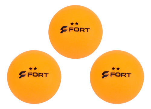 Bolas De Tênis De Mesa Fort 2 Estrelas (com 6 Bolas Laranja) 1