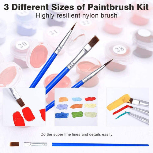 Art Painting by Number Kit - Artistic Drawing Set with Frame 19
