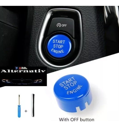 BMW Start/Stop Button Cover Engine Start/Stop C/Off Blue 0