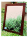 Tricolor Rectangular Mirror 50x60 Brown Glass Frame Vertical or Horizontal 3