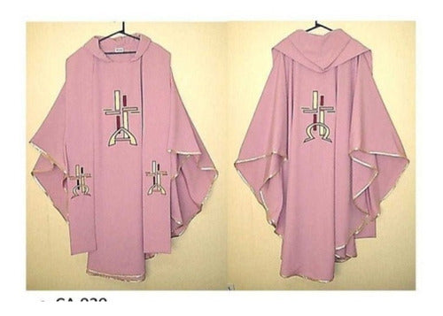 Pink or Sky Blue Priest Chasuble 5