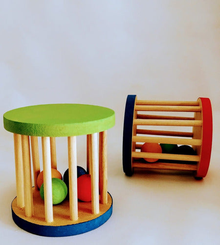 Baum Rolling Rattle for Babies - Stimulates Crawling - Cylinder 2