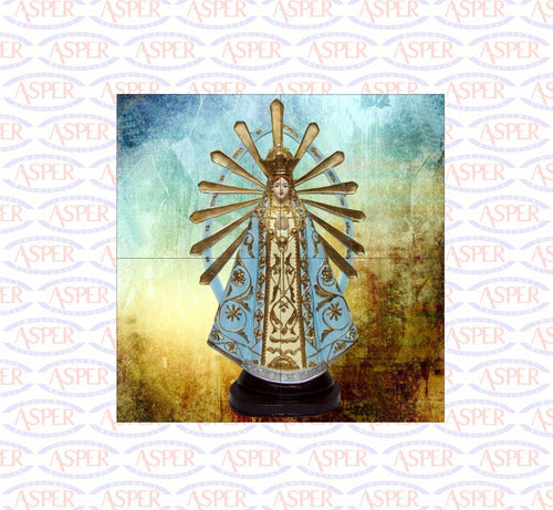 ASPER Mayolica Azulejo Exterior/Interior 40x40 Virgen Lujan Piedra 0